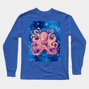 Pink Octopus Long Sleeve T-Shirt